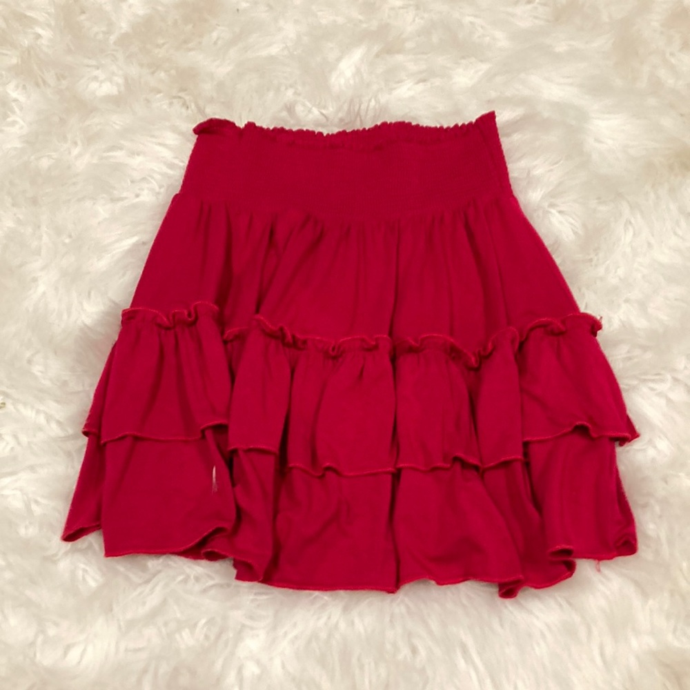 Super soft and cute red bouncy skirt from Kidpik!